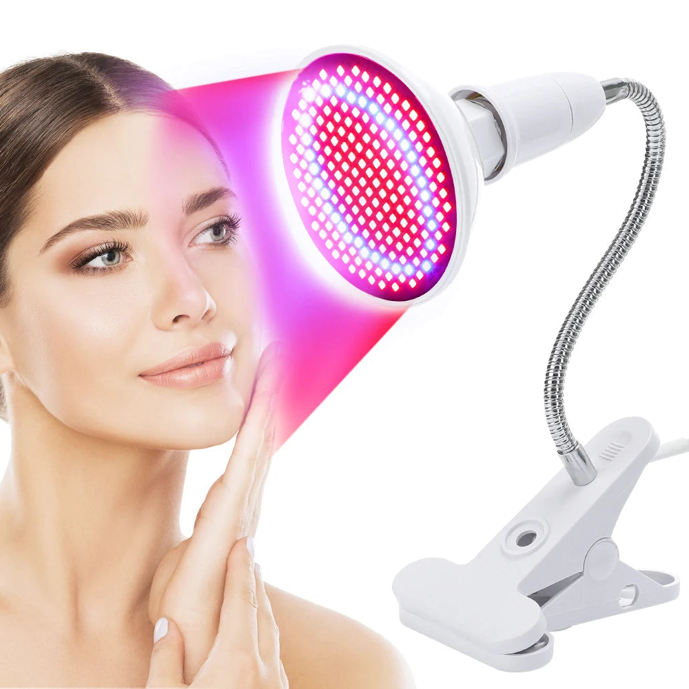 200 LEDs Infrared Light Therapy Lamp Skin Care Anti Aging 660nm 850nm Red Light Therapy for Full Body Facial Acne Treatment Spa Quick Pick Grocers